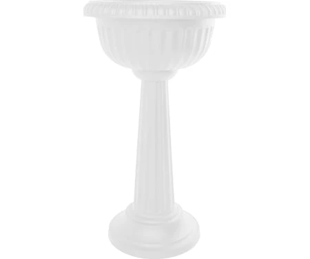 Bloem 18" Casper White Grecian Pedestal Urn Birding 3 Bloem 18" Casper White Grecian Pedestal Urn Birding