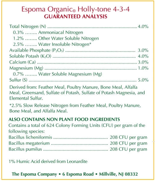 Espoma Holly Tone Lawn & Garden 4 Espoma Holly Tone Lawn & Garden