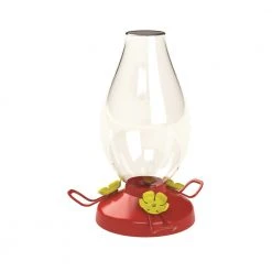 True Value Perky-Pet Hummingbird 32 Oz Plastic Vase Nectar Feeder With 3 Ports