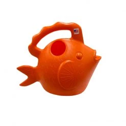 Novelty Fish Watering Can Orange .75Gal