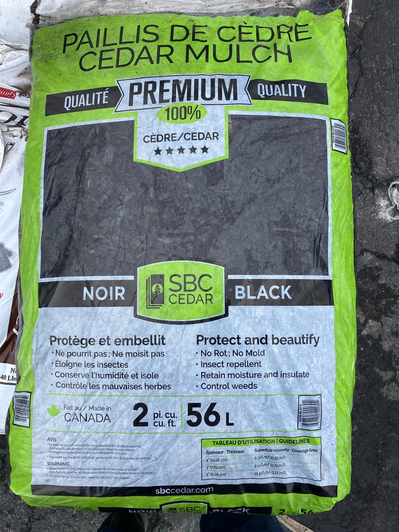 Ameriscape Black Cedar Mulch - Bagged 2 Cubic Ft. Bag 3 Ameriscape Black Cedar Mulch - Bagged 2 Cubic Ft. Bag