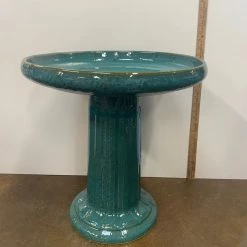 Pandy's Garden Center Turquoise Bird Bath Birding
