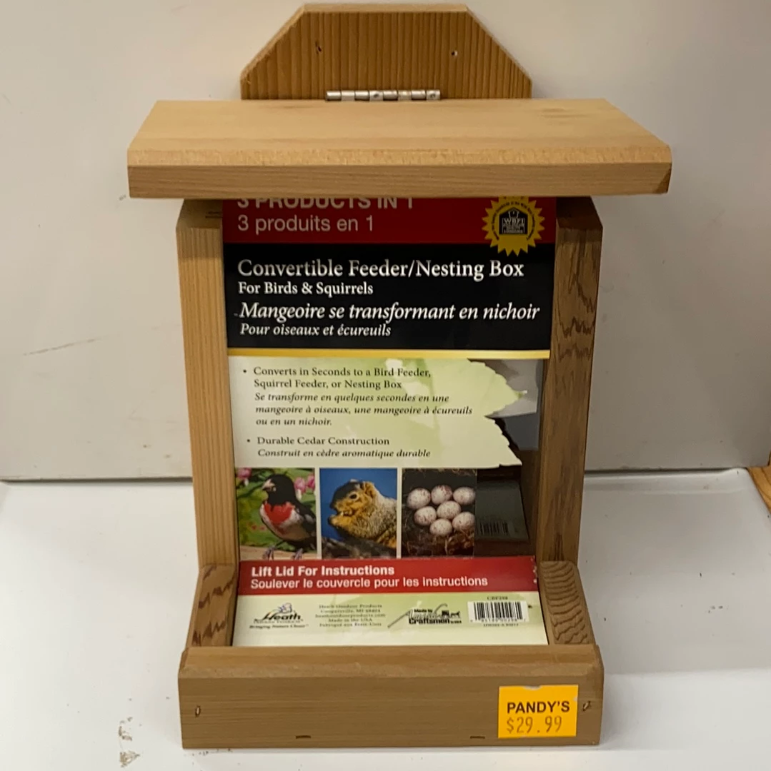 Pandy's Garden Center Birding Bird Room Bird Feeder Convertible Nesting Box/Feeder 3 Pandy's Garden Center Birding Bird Room Bird Feeder Convertible Nesting Box/Feeder