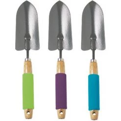 Terra Verde Lawn & Garden Splash Trowel With Wood Handle And Comfort Foam Grip