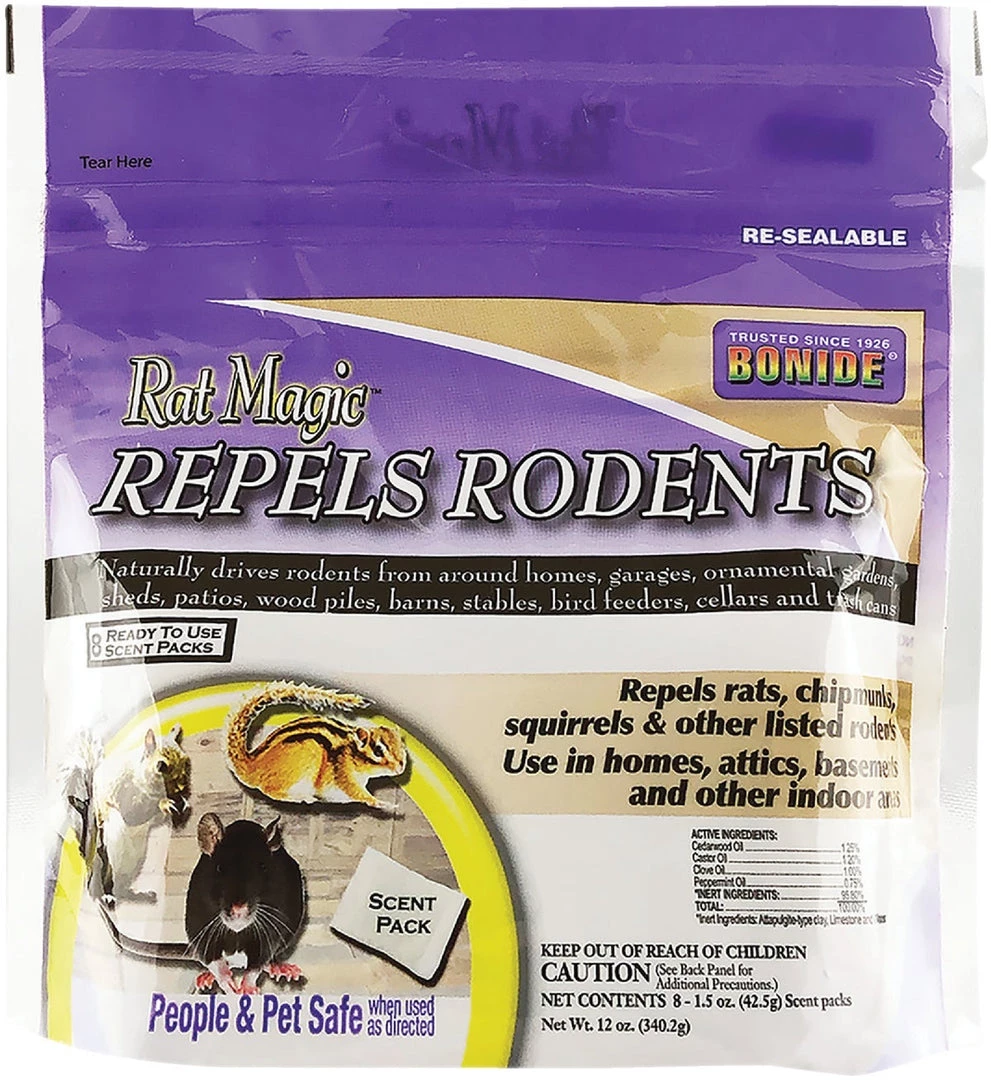 Bonide Rat Magic Rodent Repellent 12 Oz., Scent Pack Lawn & Garden 3 Bonide Rat Magic Rodent Repellent 12 Oz., Scent Pack Lawn & Garden