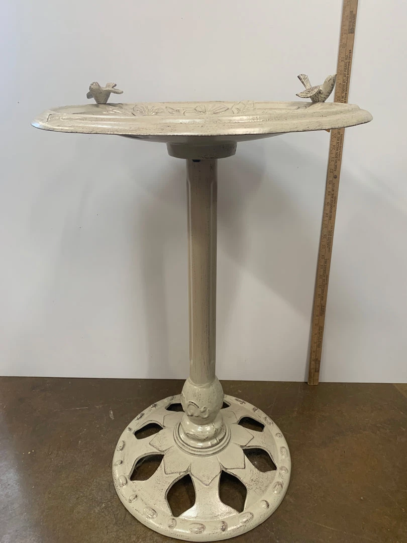 Pandy's Garden Center Cream Colored Bird Bath 3 Pandy's Garden Center Cream Colored Bird Bath