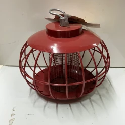 Pandy's Garden Center Bird Room Bird Feeder Squirrel Proof Seed And Nut Feeder Red