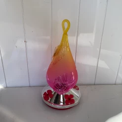 Gersen International Birding Glass Hummingbird Feeder