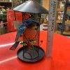 Pandy's Garden Center Round Metal And Fused Glass Bird Feeder