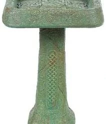 Continental 28" Celtic Bird Bath Gray Birding