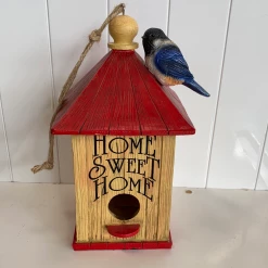 Pandy's Garden Center Home Sweet Home Wood Bird Feeder