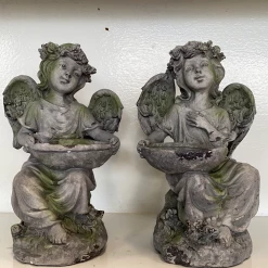 Gerson 12" Angel With Bird Bath