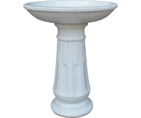 Southern Patio Pottery Showcase Birding 23" Miami White Bird Bath 3 Southern Patio Pottery Showcase Birding 23" Miami White Bird Bath