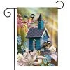 Pandy's Garden Center Peaceful Birdhouse Garden Flag Birding