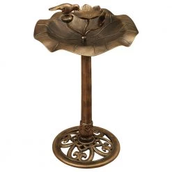 Gerson Copper-like Bird Bath With Drinking Bird Birding